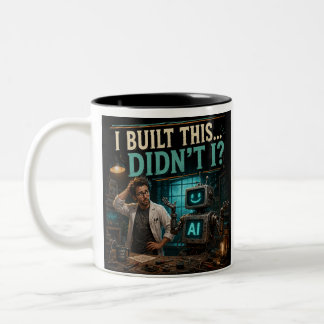 I Built This Didn’t I Funny AI Tech Shirt Two-Tone Coffee Mug