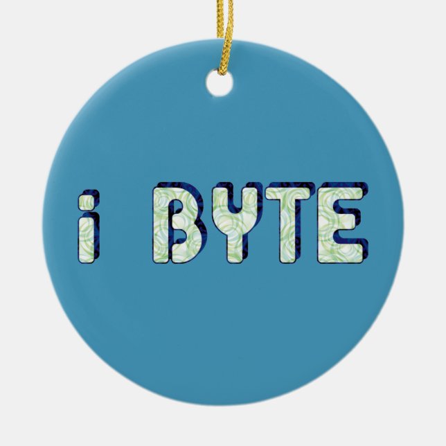 I Byte Ceramic Tree Decoration (Front)