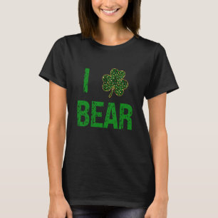I C Bear Patrick's Day Irish Gold Leopard Beer T-Shirt