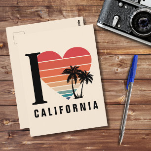 I ♥ California Retro Postcard