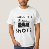 I call the shots Black Distressed Design