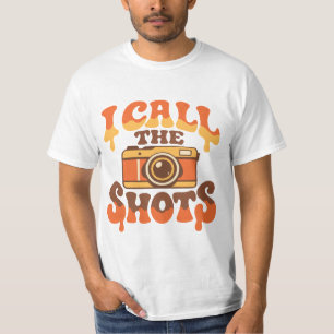 I Call The Shots Vintage Groovy Camera Photography T-Shirt