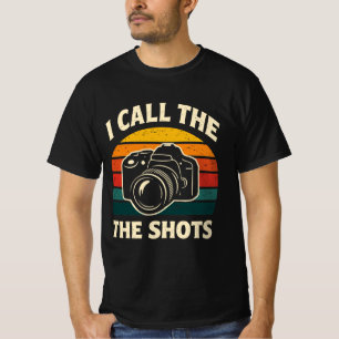 I Call The Shots Vintage Sunset Camera Photography T-Shirt