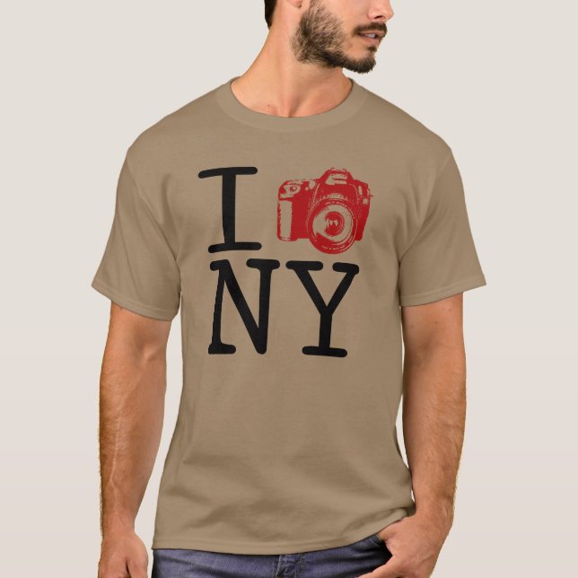 I Cam New York /  I Shoot NY Photography T-Shirt (Front)