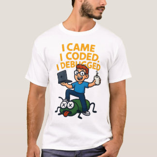I Came I Coded I Debugged Funny Programmer T-Shirt
