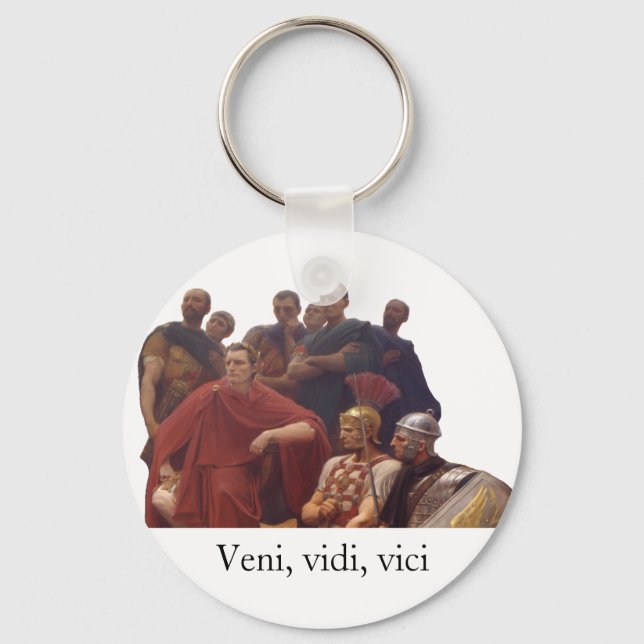 'I came, I saw, I conquered' - Caesar Keychain (Front)
