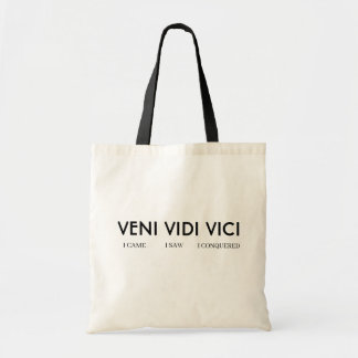 I CAME I SAW I CONQUERED CUSTOMIZED QUOTES GROCERY TOTE BAG