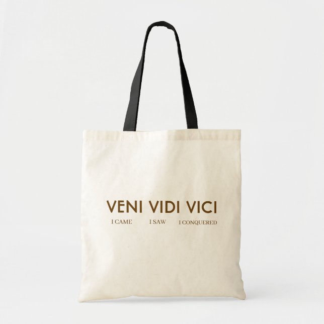 I CAME I SAW I CONQUERED CUSTOMIZED QUOTES GROCERY TOTE BAG (Front)