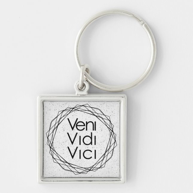 I Came, I Saw, I Conquered "Veni, Vidi, Vici" Key Ring (Front)
