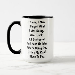 I Came I Saw I Forgot What I Was Doing Funny Mug