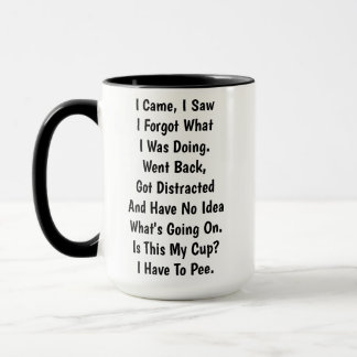 I Came I Saw I Forgot What I Was Doing Funny Mug