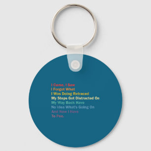 I Came I Saw I Forgot What I Was Doing Funny Sarca Key Ring