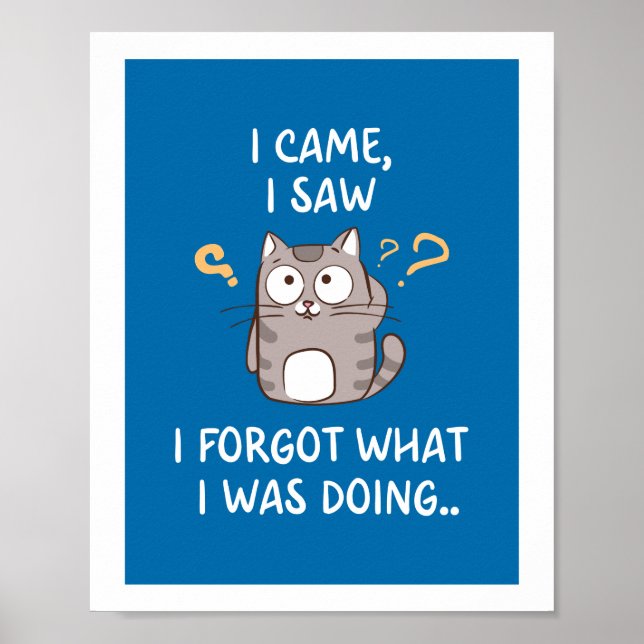 I came i saw i forgot what i was doing poster (Front)