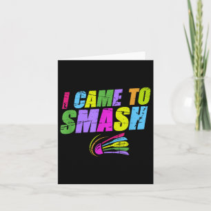 I Came To Smash Funny Badminton Mum Dad Card