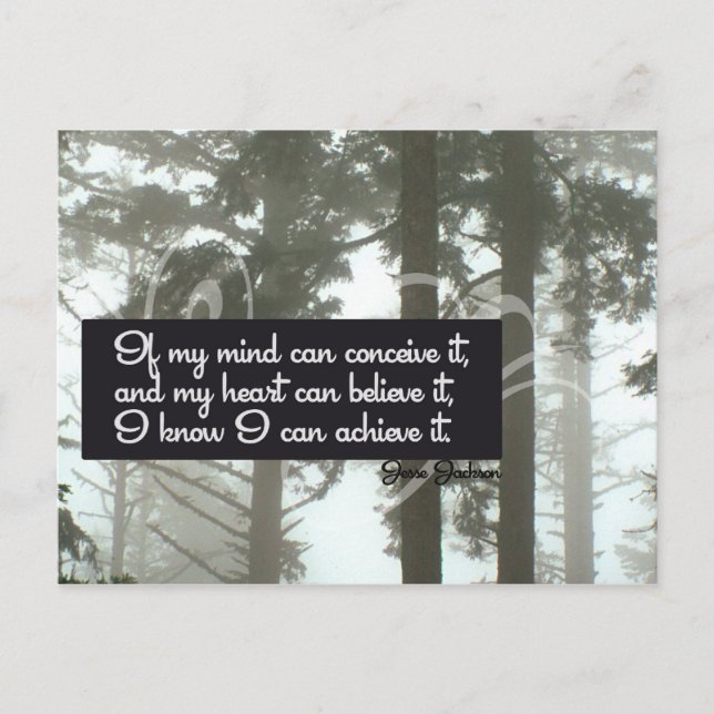 I Can Achieve Motivational Postcard (Front)