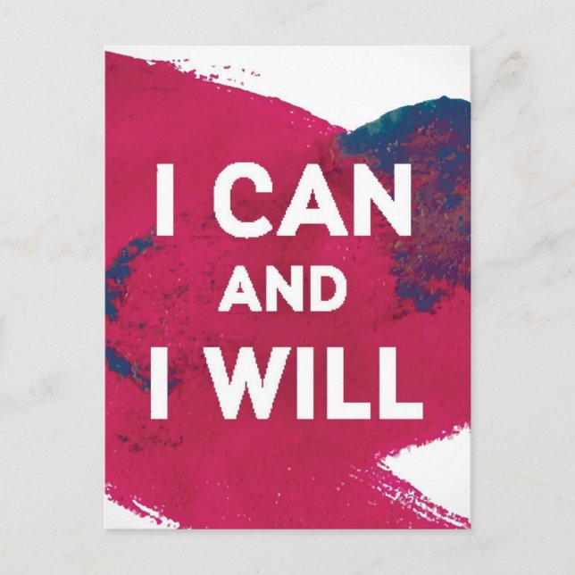 I Can and I Will Postcard (Front)