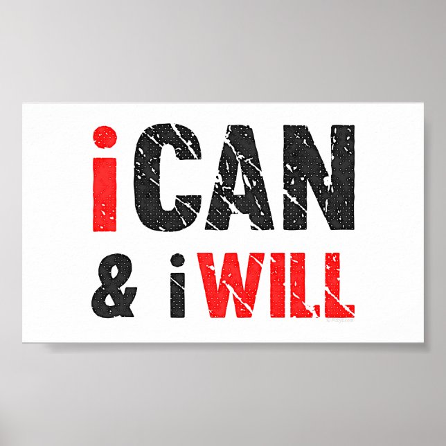 I Can And I Will | Vintage Look Poster (Front)