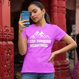 I can Conquer Mountains Shirt Adventure Hiking Tee
