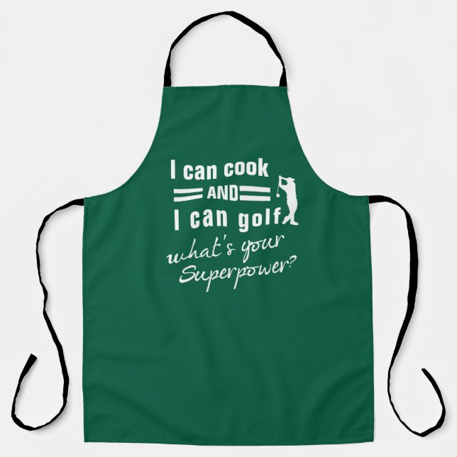 I Can Cook Golf Apron - Funny Personalised Golfer  (Front)