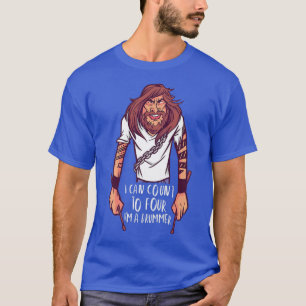 i can count to four - i`m a drummer - retro rock m T-Shirt