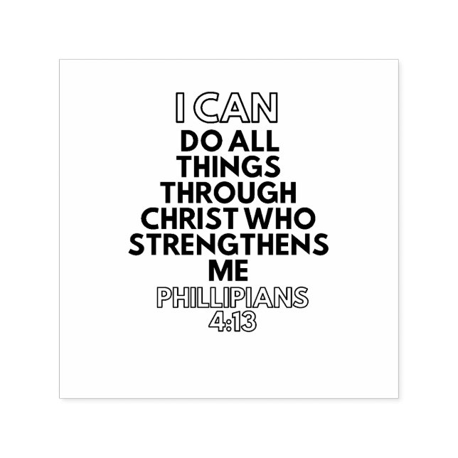 I CAN DO ALL THING S THROUGH CHRIST SELF-INKING STAMP (Design)