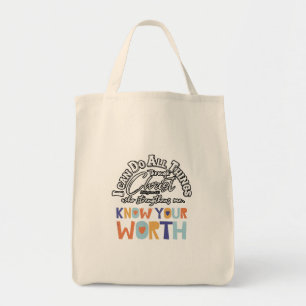 i can do all things amazing design tote bag