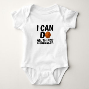 I CAN DO ALL THINGS BASKETBALL BABY BODYSUIT