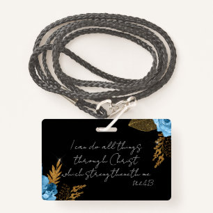 I Can Do All Things Bible Verse ID Badge
