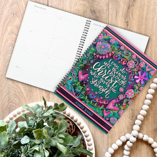 I Can Do All Things Bible Verse Pretty Floral Planner
