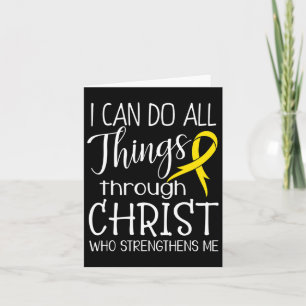 I Can Do All Things Childhood Cancer Awareness  Card