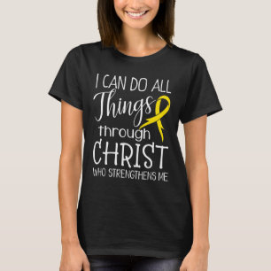 I Can Do All Things Childhood Cancer Awareness  T-Shirt
