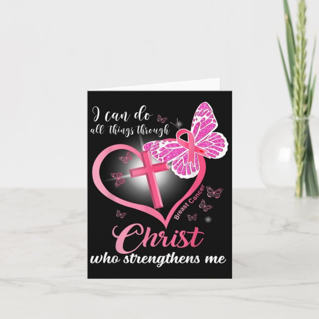 I Can Do All Things Christ Who Strengthens Breast  Card (Front)
