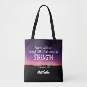 I CAN DO ALL THINGS Christian  Tote Bag
