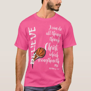 I Can Do All Things Kjv Bible Verse Basketball T-Shirt