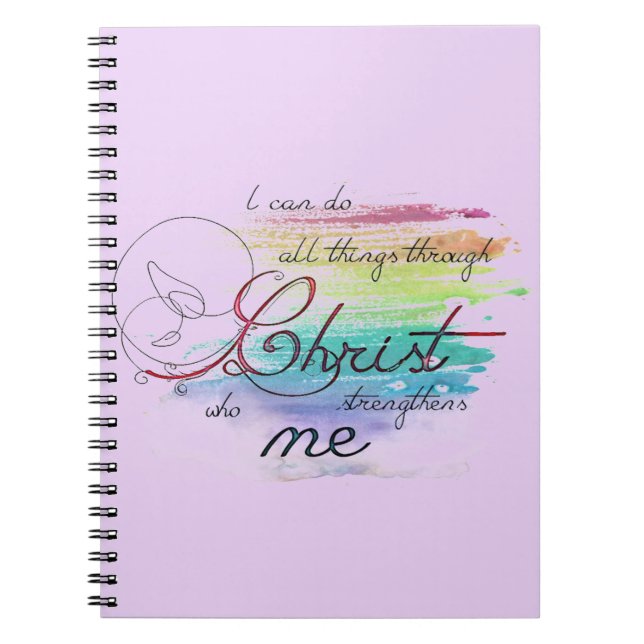 I can do all things notebook (Front)