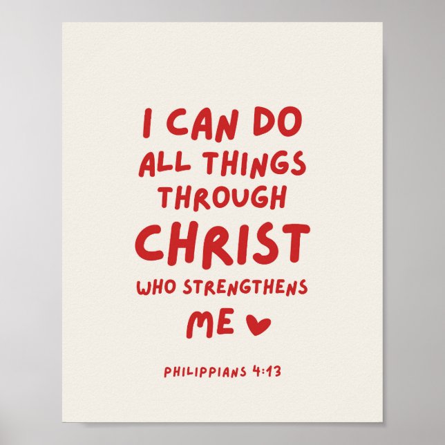 I Can Do All Things Philippians 4:13 Poster (Front)