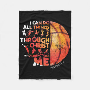 I Can Do All Things Sketll Christian Philippians G Fleece Blanket