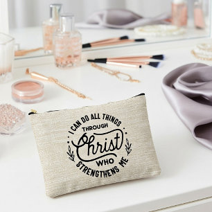 I can do all things though Christ canvas look Accessory Pouch