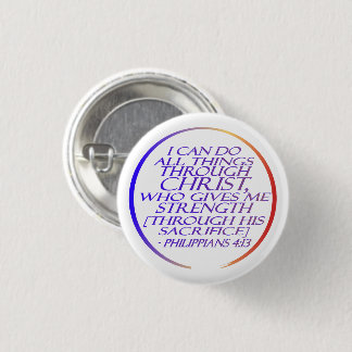 I can do all things through Christ Bible Verse 3 Cm Round Badge