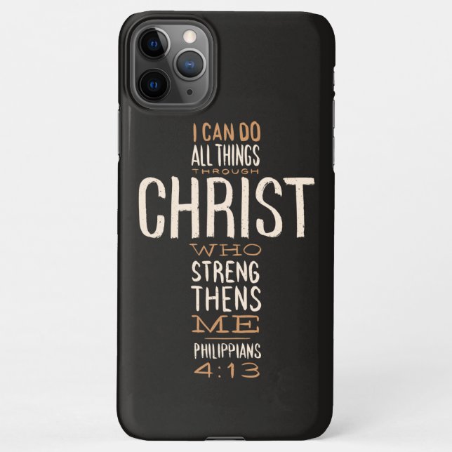 I Can Do All Things Through Christ Bible Verse iPhone Case (Back)