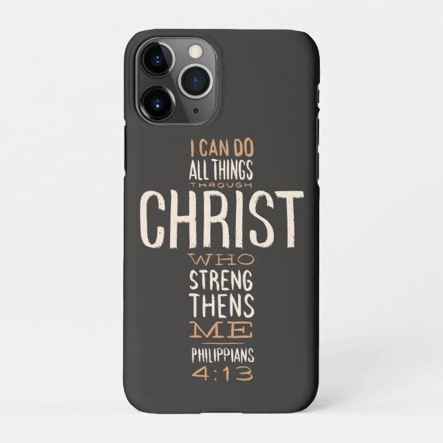 I Can Do All Things Through Christ Bible Verse iPhone Case (Back)