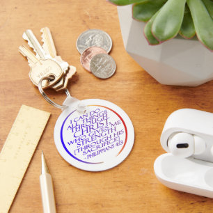 I can do all things through Christ Bible Verse Key Ring
