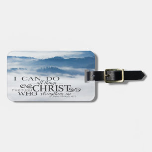 I can do all things through Christ Bible Verse Luggage Tag