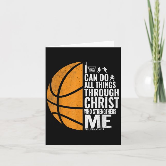 I Can Do All Things Through Christ Christian Baske Card (Front)