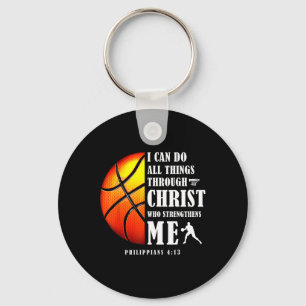 I Can Do All Things Through Christ Christian Baske Key Ring