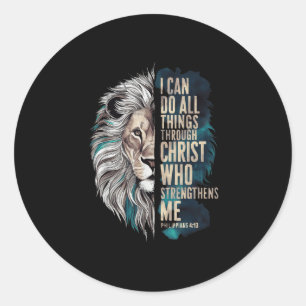 I Can Do All Things Through Christ  Classic Round Sticker