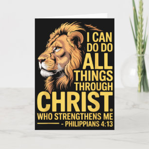 I Can Do All Things Through Christ, Cross Lino Chr Card