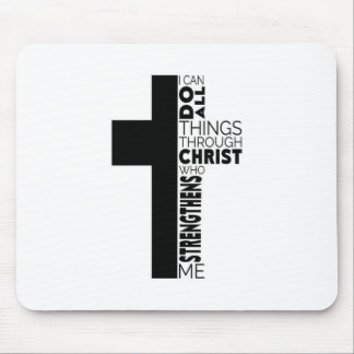 "I Can Do All Things Through Christ" Cross Mouse Pad