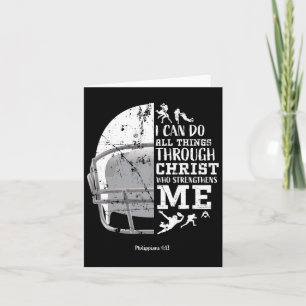 I Can Do All Things Through Christ Football Philip Card