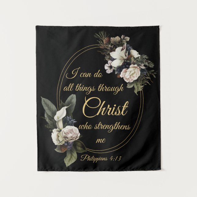 I Can Do All Things Through Christ – Philippians 4 Tapestry (Front)